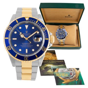 Rolex Submariner 16613 Stainless Steel Blue dial 40mm Automatic watch