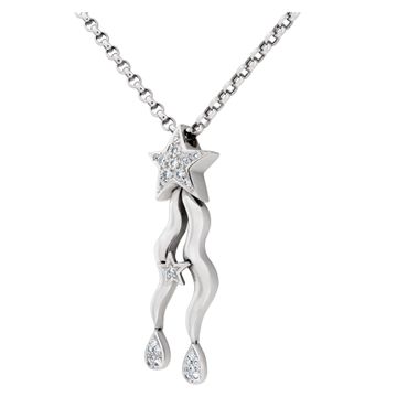 Shooting star diamond pendant with .25 carats in diamonds