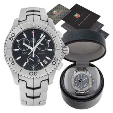 Tag Heuer Link CJ1110 Stainless Steel Black dial 41mm Quartz watch