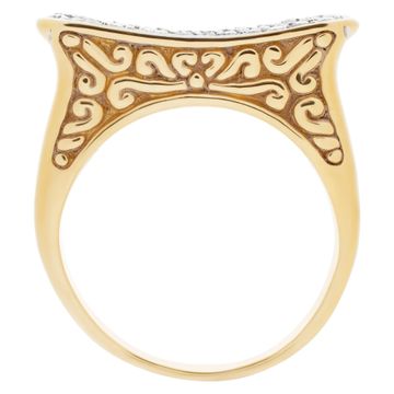 Three row diamond ring in 18k with over 0.5 cts in diamonds