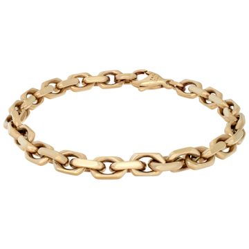 Tiffany and Co. link bracelet in 18k yellow gold. Measures 8.25 inches.