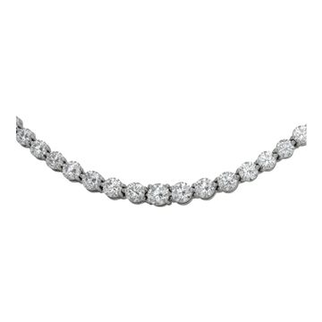 Tiffany & Co. graduated diamond necklace in platinum approx 10.18 carats G-H VVS-VS