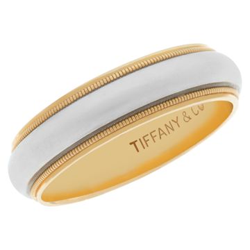 Tiffany & Co. wedding band 18k rose gold and platinum