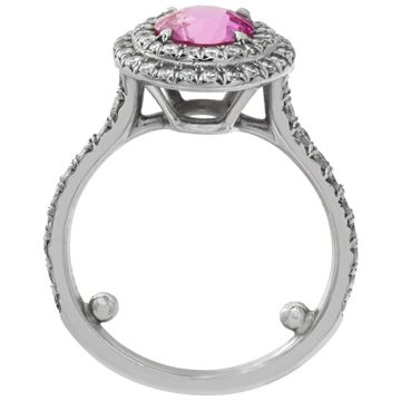 Tiffany & Co.ring with pink sapphire and diamonds