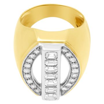 Unique diamond ring in 18k gold